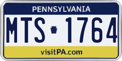 PA license plate MTS1764