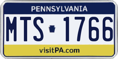 PA license plate MTS1766