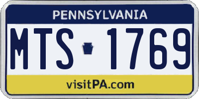 PA license plate MTS1769