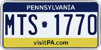 PA license plate MTS1770