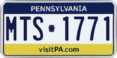PA license plate MTS1771