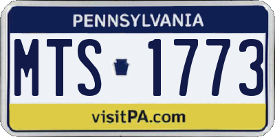 PA license plate MTS1773