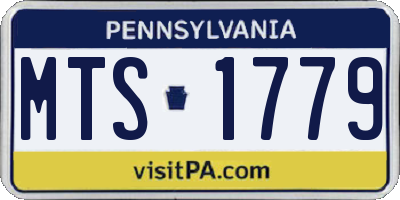 PA license plate MTS1779