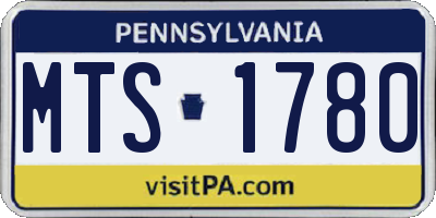 PA license plate MTS1780
