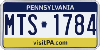 PA license plate MTS1784