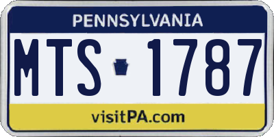 PA license plate MTS1787