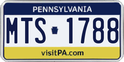 PA license plate MTS1788