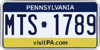 PA license plate MTS1789
