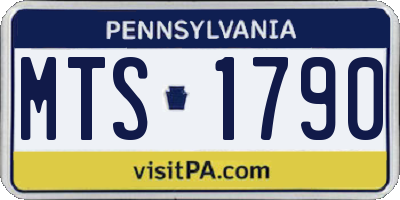 PA license plate MTS1790
