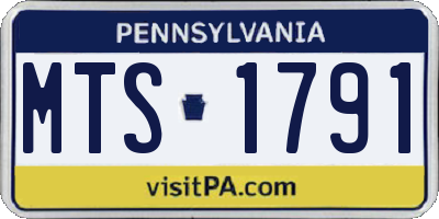 PA license plate MTS1791