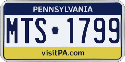 PA license plate MTS1799
