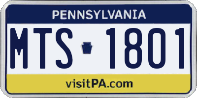 PA license plate MTS1801