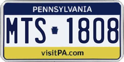 PA license plate MTS1808