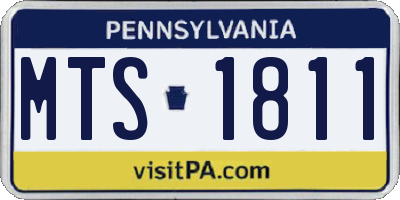 PA license plate MTS1811