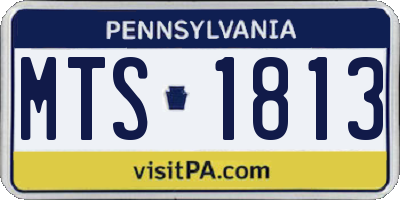 PA license plate MTS1813