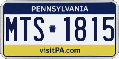 PA license plate MTS1815