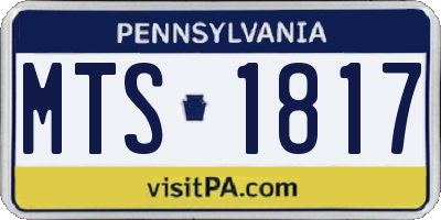 PA license plate MTS1817
