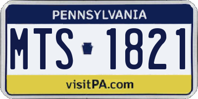 PA license plate MTS1821