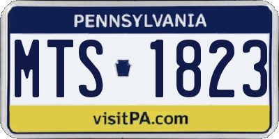 PA license plate MTS1823