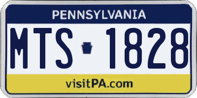 PA license plate MTS1828