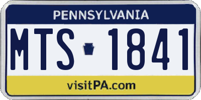 PA license plate MTS1841