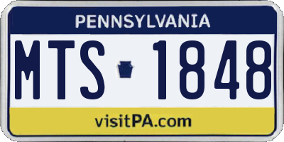 PA license plate MTS1848