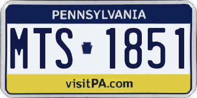 PA license plate MTS1851