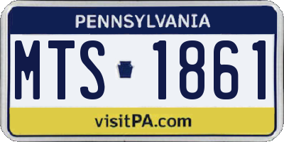 PA license plate MTS1861