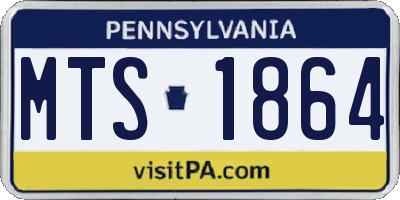 PA license plate MTS1864