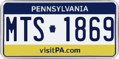 PA license plate MTS1869