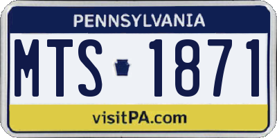 PA license plate MTS1871