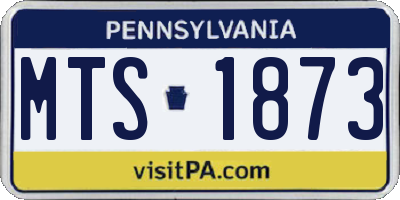 PA license plate MTS1873