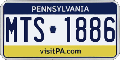 PA license plate MTS1886