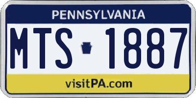 PA license plate MTS1887