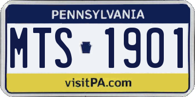 PA license plate MTS1901