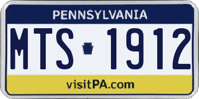 PA license plate MTS1912