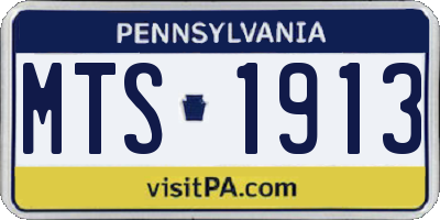 PA license plate MTS1913