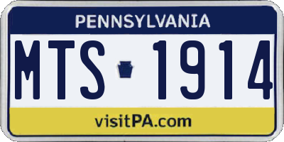 PA license plate MTS1914