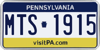 PA license plate MTS1915