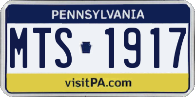 PA license plate MTS1917