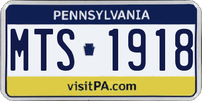 PA license plate MTS1918