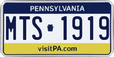PA license plate MTS1919