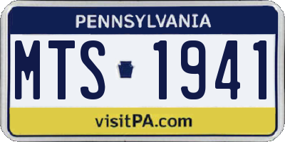 PA license plate MTS1941