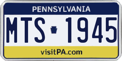 PA license plate MTS1945