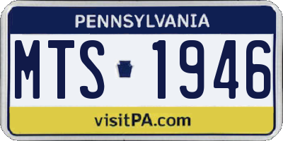 PA license plate MTS1946