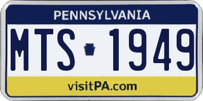 PA license plate MTS1949