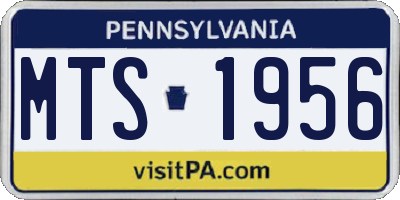 PA license plate MTS1956