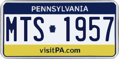 PA license plate MTS1957