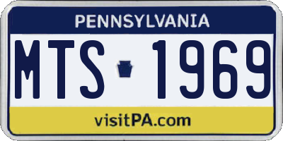 PA license plate MTS1969
