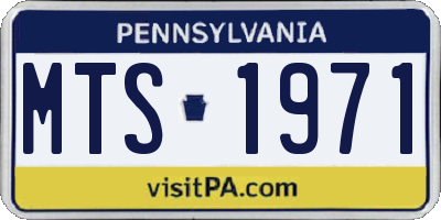 PA license plate MTS1971
